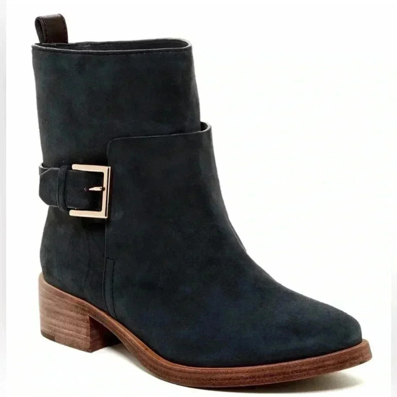 Tory Burch Riley Mid Buckle Boot Dark Green Size 7 (00760) - Picture 1 of 16